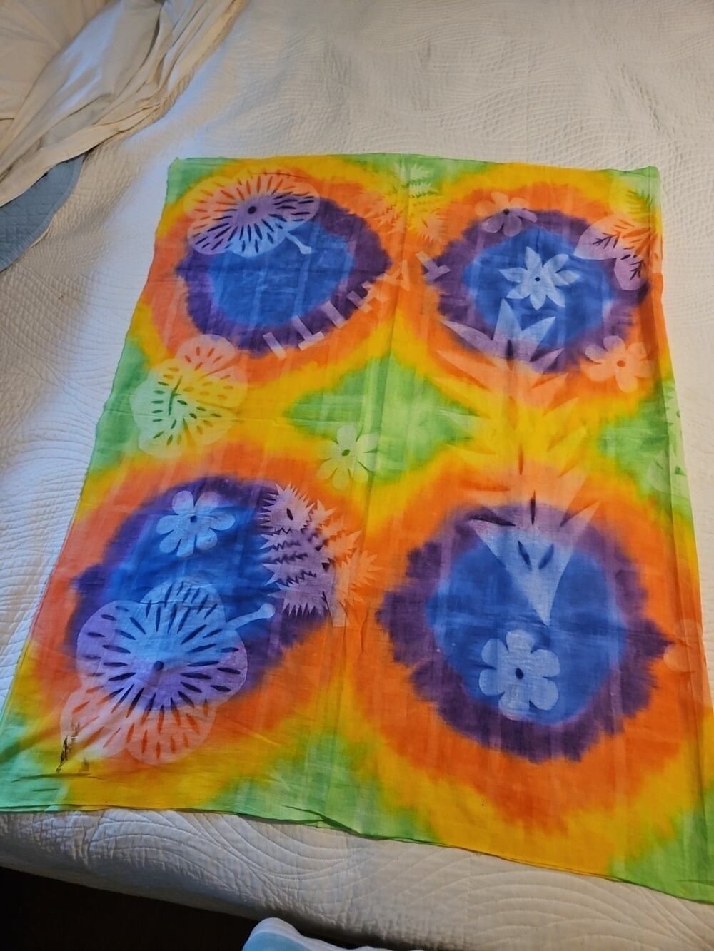 Unbranded Shawl Beach Wrap Womens OS Blue Orange Green Yellow Purple 68"x 85"
